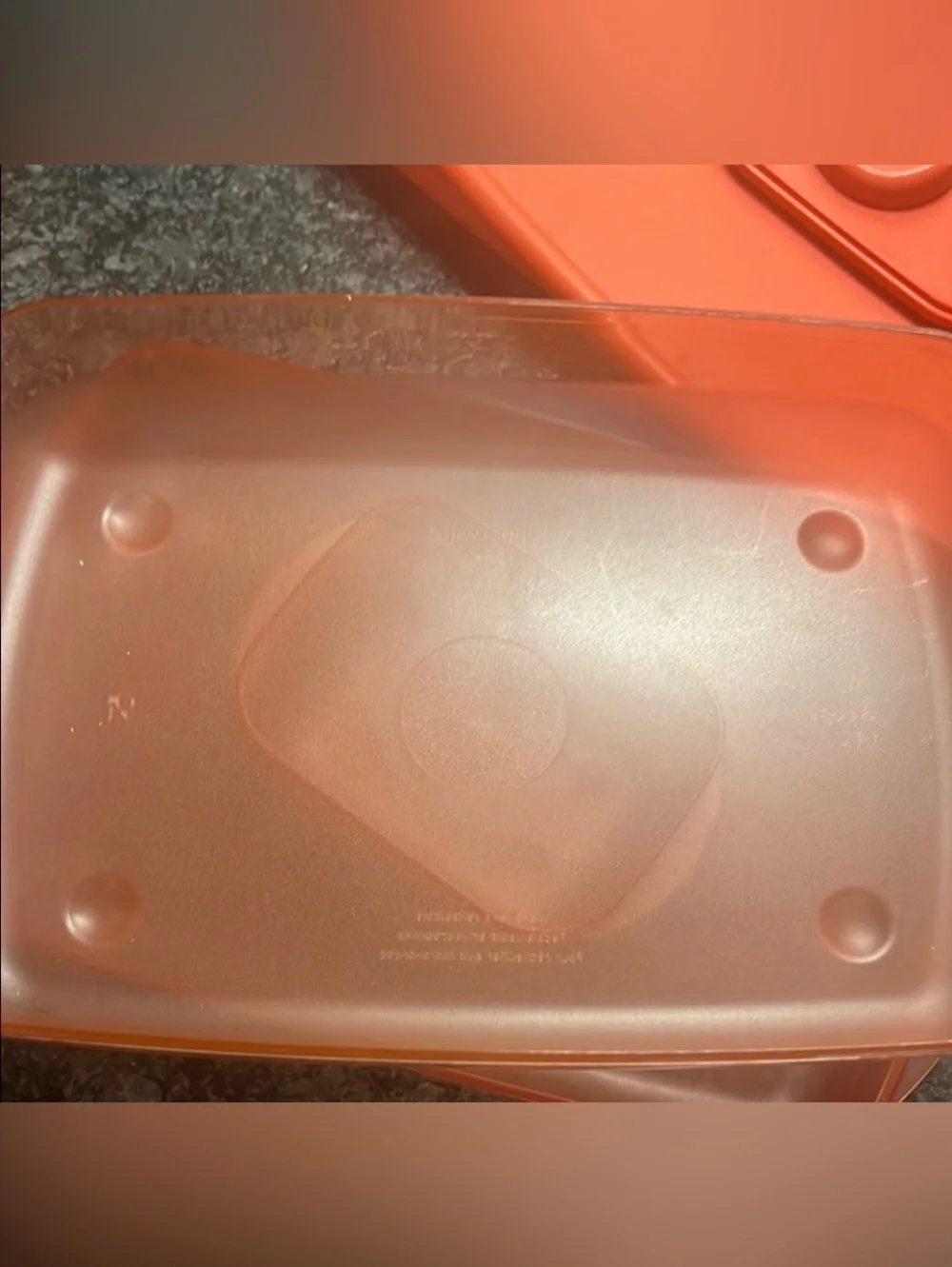 Vintage Tupperware Microwave Crystal Wave Food Storage Container Set. Orange